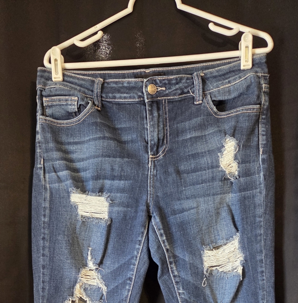 Cello Distressed Blue Boyfriend Jeans